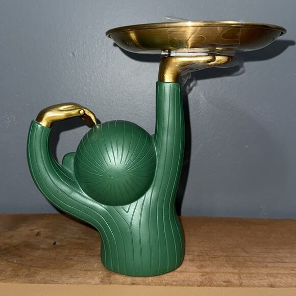 Haucoze Amoy-Art Seinhijo monkey green and gold trinket candy dish candle holder - Picture 4 of 10